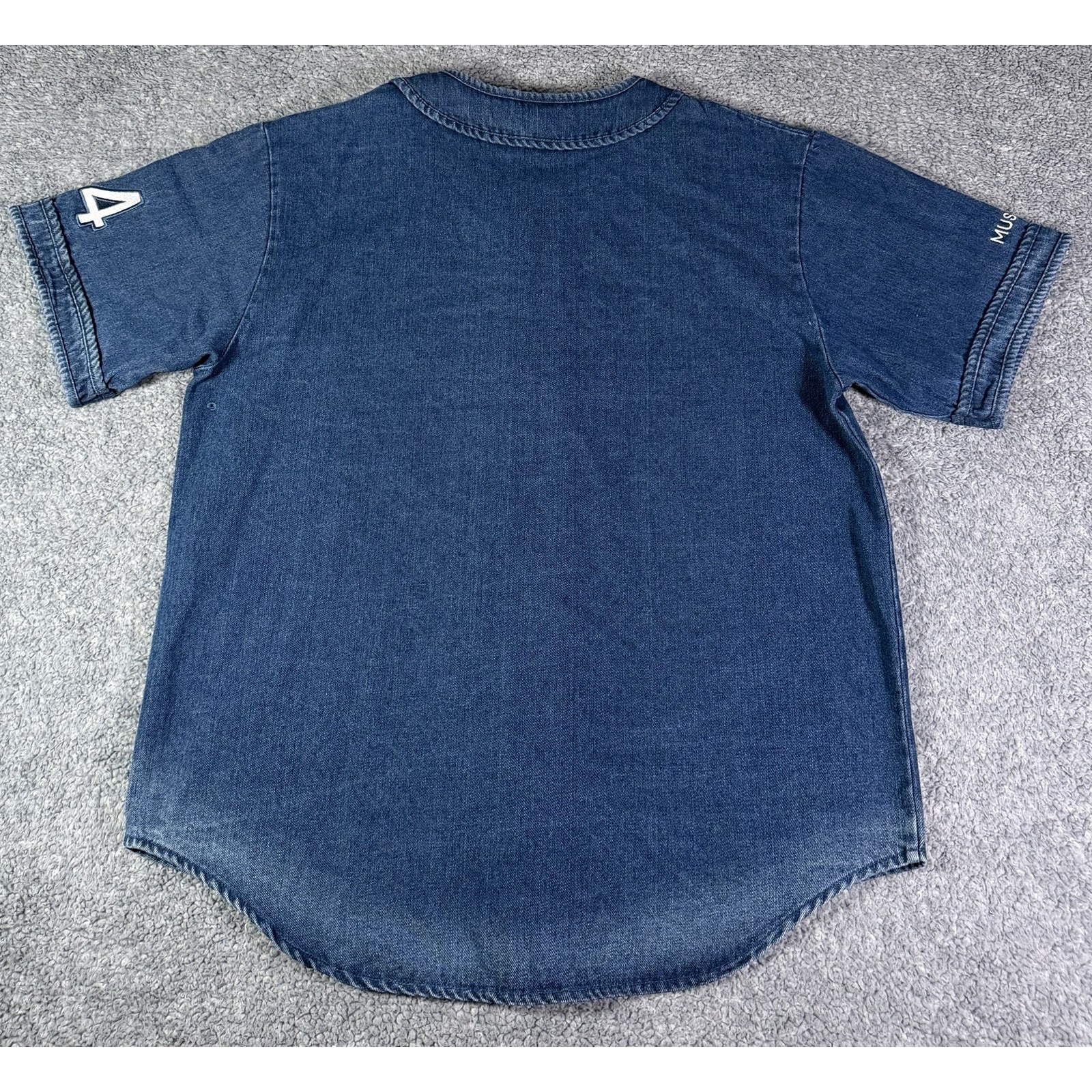 Ssg Landers X Musinsa 2024 Denim Baseball Jersey Size L Nwt Korean Kbo Official — image 2 of 8